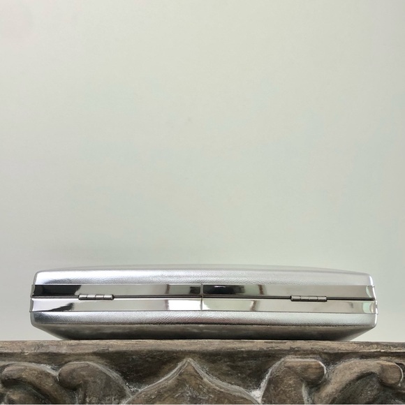 EVER NEW Handbag Silver Pink Clutch Bridal Bridesmaid Wedding Formal Dressy - Picture 11 of 16